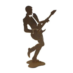 Guitar Player Medium Garden Art