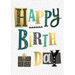 Happy Birthday Greeting Card Noir By Capisco