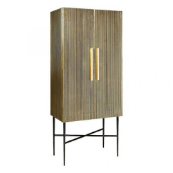 HCL ORIA SCALLOPED BRASS FOIL CABINET