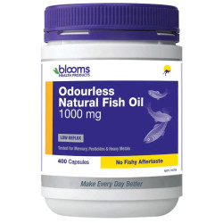 Henry Blooms Omega 3 Odourless Natural Fish Oil 1000mg 400 Capsules