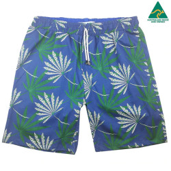 Hooch Abstract Cotton Short - Blue/Green