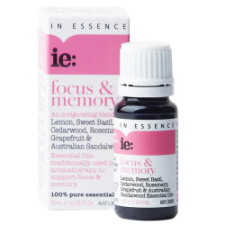 In Essence ie: Focus & Memory Essential Oil Blend 10ml