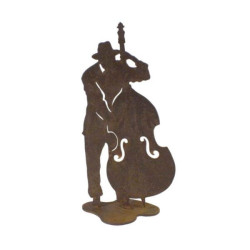 Jazz Double Bass Player Medium Stand Garden Art