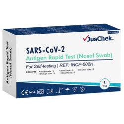 JusChek COVID-19 Rapid Antigen Test Nasal 5 Pack