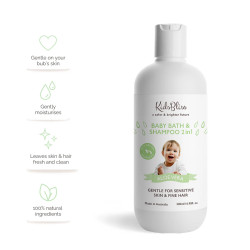 KidsBliss Baby Bath & Shampoo 2 in 1 - Aloe Vera 500ml