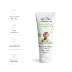 KidsBliss Baby Bath & Shampoo 2 in 1 - Aloe Vera 50ml