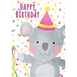Koala with Party Hat Greeting Card