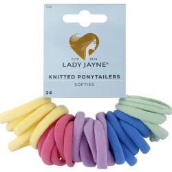 Lady Jayne Knitted Ponytailers Softies Brights 24 Pack