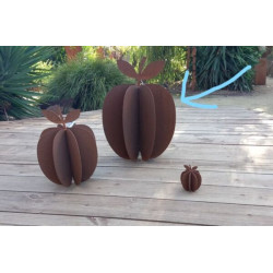 LARGE Apple Metal Garden Art