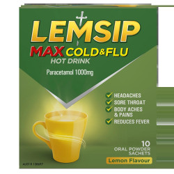 Lemsip Max Cold & Flu Hot Drink Lemon 10 Sachets