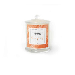 Lime Basil + Mandarin Hand Poured Soy Aromatherapy Candle