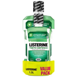 Listerine Teeth Defence Mouthwash 1 Litre + 500ml Value Pack