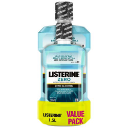 Listerine Zero Alcohol Mouthwash 1 Litre + 500ml Value Pack
