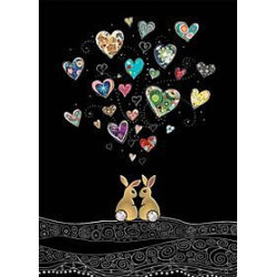 Love Bunnies Greeting Card Jewels
