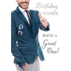 Male Guy Thumbs Up Greeting Card
