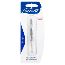 Manicare Flat Tweezers Gold Tipped