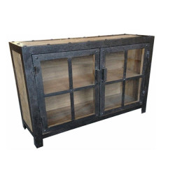 MF Iron Cabinet with Glass Doors