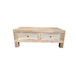 MF Rustic Louvre 2 Drawer Coffee Table