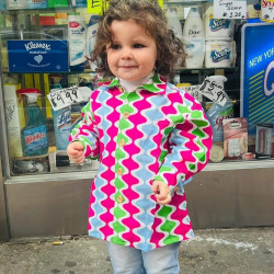 Miramara Designs - Austin kids linen shirt-geometric