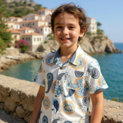 Miramara Designs - Boys Linen Shirt Paisley