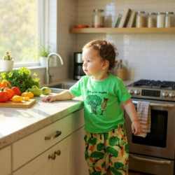 Miramara Designs - Charlie unisex kids pants-veggies