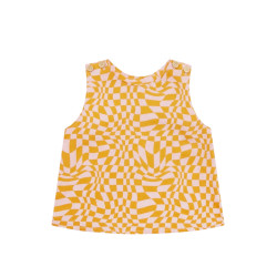 Miramara Designs - Girls linen crop top-orange