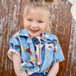 Miramara Designs - Kids linen shirt-sealife