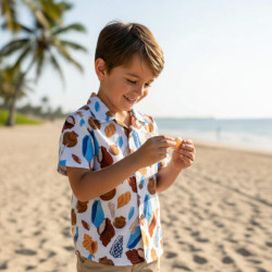 Miramara Designs - Kids linen shirt-white