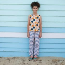 Miramara Designs - Laguna organic kids cotton culottes-squiggle