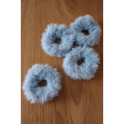 Miramara Designs - Tina scrunchie blue fluffy