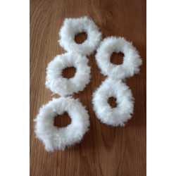 Miramara Designs - Tina scrunchie white fluffy