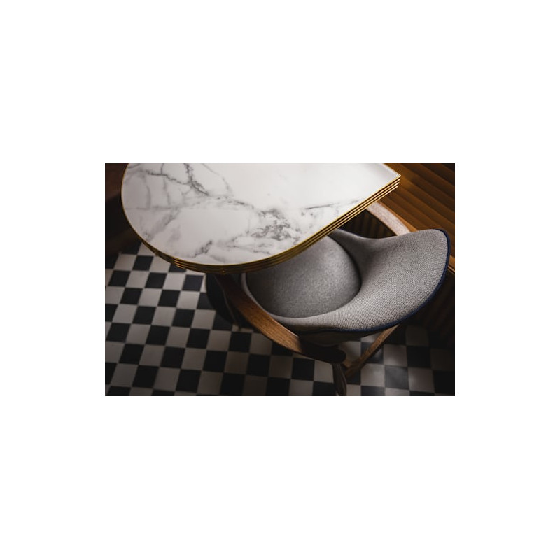 Marble Top Side Table  Black  Gold