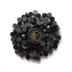 Mixed Blacks Midnight and Ink Black 100pcs sealing wax granules pellets beads