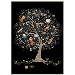 Music Tree Greeting Card Jewels