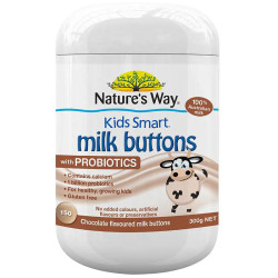 Nature's Way Kid's Smart Milk Buttons Probiotic Chocolate 150 Buttons