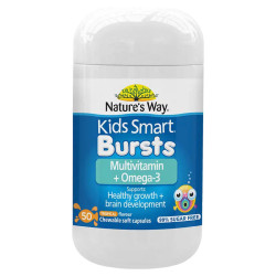 Nature's Way Kids Smart Bursts Multivitamin + Omega-3 50 Chewable Capsules