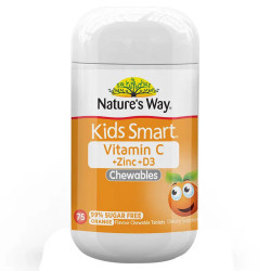Nature's Way Kids Smart Vitamin C + Zinc + D 75 Chewable Tablets