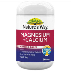 Nature's Way Magnesium + Calcium 90 Tablets