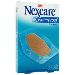 Nexcare Waterproof Clear Bandage Large 60mm x 88mm 10 Pack