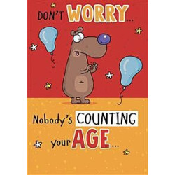Nobodys Counting Your Age Greeting Card Comic