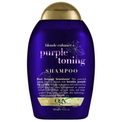OGX Blonde Enhance + Purple Toning Shampoo For Blonde Coloured Hair 385ml