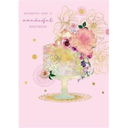 Ombre Rosette Cake Greeting Card La Fleur Boutique