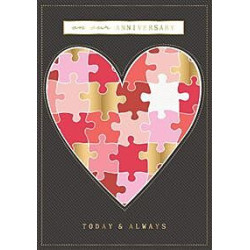 Our Anniversary You Complete Me Puzzle Greeting Card