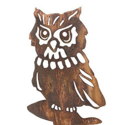 Owl Wedge Stake Garden Art