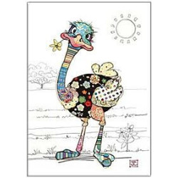 Ozzie Ostrich Greeting Card Kooks