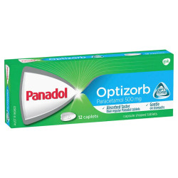 Panadol with Optizorb for Pain Relief Paracetamol 500mg 12 Caplets