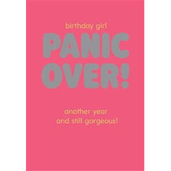 Panic Over Greeting Card Fuzzy Duck