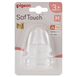 Pigeon SofTouch III Teat M 3m+ 2 Pack