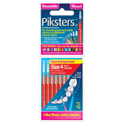 Piksters Interdental Brushes Size 4 10 Pack
