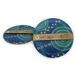 PLATE, BAMBOO ENVIROWARE SET OF 2 LUTHER CORA WET
